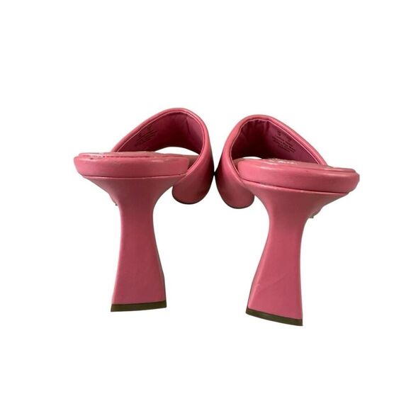 Sam Edelman Carmen Pink Leather Mule Sandals Size 7 | Square Toe Heels - Picture 7 of 10